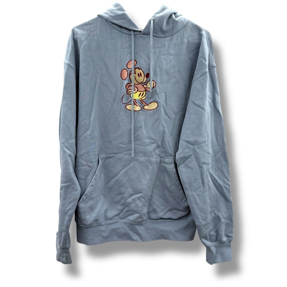 Disney Mickey Mouse Hoodie Women’s Size Small‎ Blue Pullover Sweatshirt